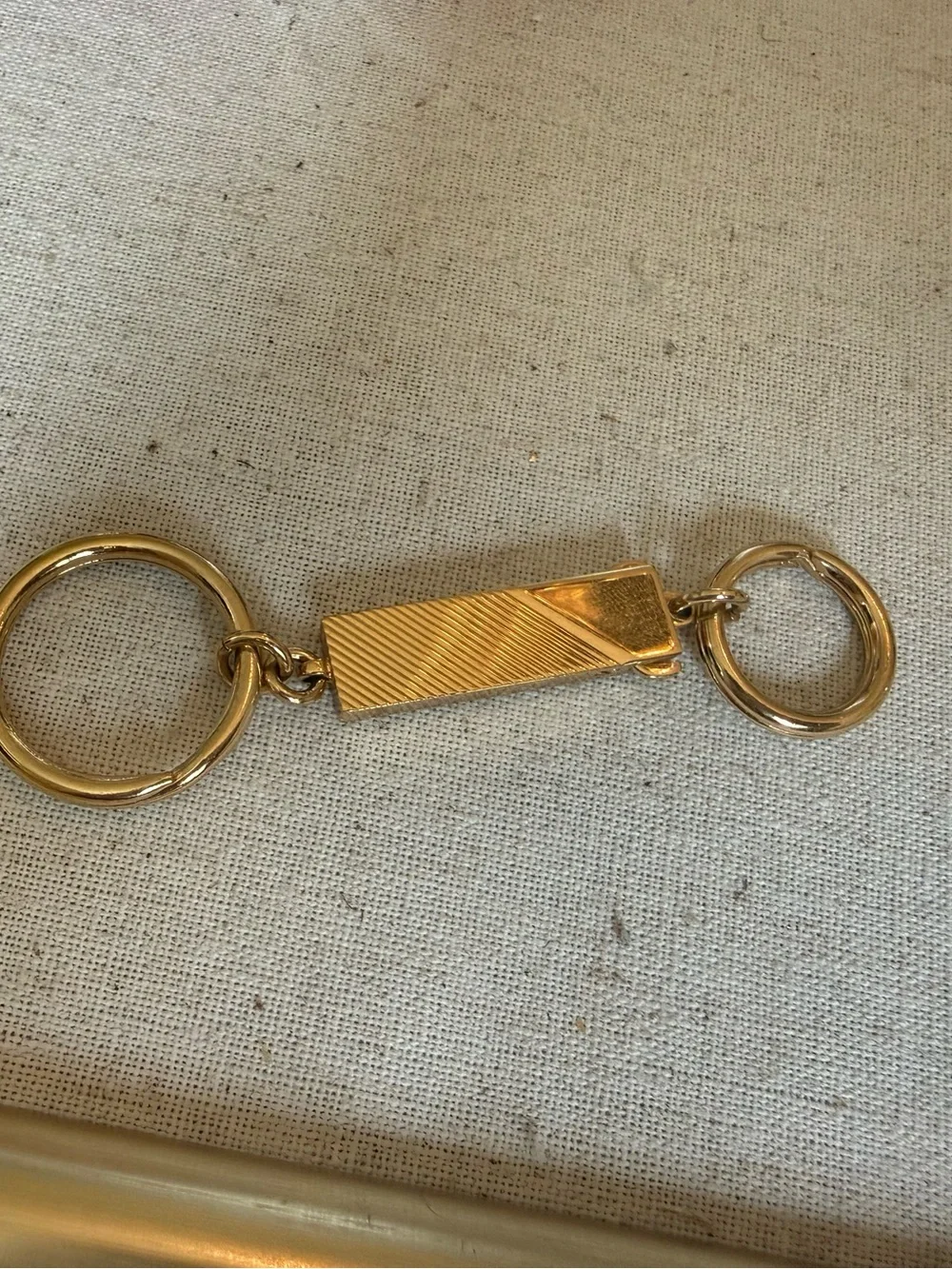 Vintage Gold Men's‎ Double Ring Key Holder valet key